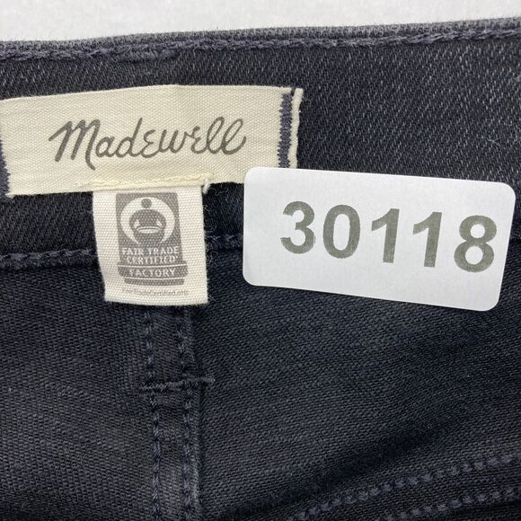 Madewell Kick Out Jeans Women's 27 Black Stretch Denim‎ Mid Rise Bootcut Boho - Picture 4 of 14